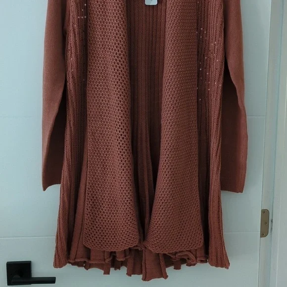 Soft Surroundings Pink Cardigan Sweater - Picture 4 of 8